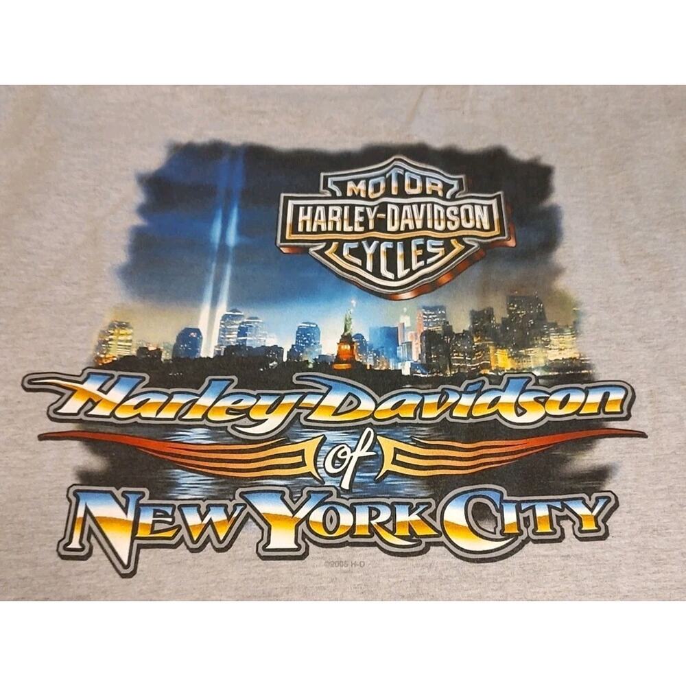 Men's Vintage New York City Harley Davidson “Skyline” Short Sleeve T-shirt - XL